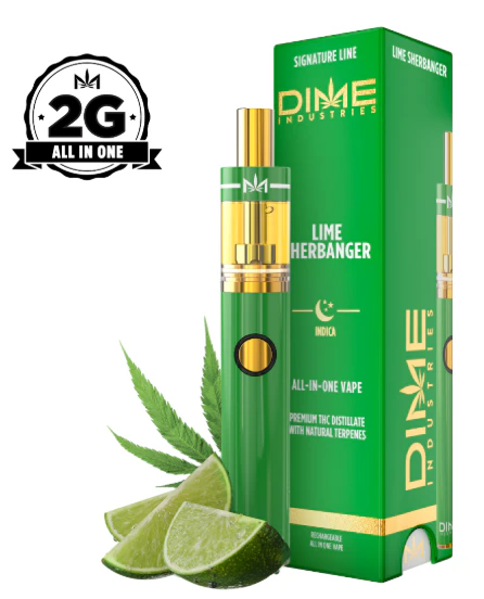 Dime Industries - Lime Sherbanger - 2G AIO Vape Main Image