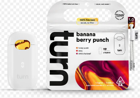 turn - TURN | BANANA BERRY PUNCH LIVE RESIN - AIO | CARTRIDGE | 1G Main Image