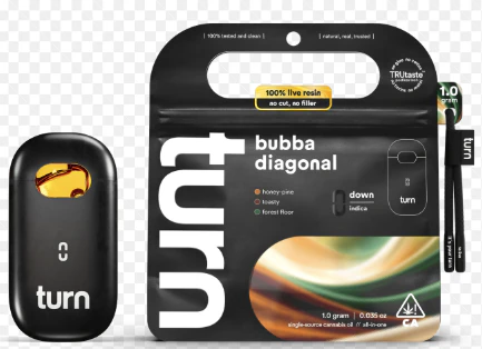 turn - TURN | BUBBA DIAGONAL LIVE RESIN - AIO | CARTRIDGE | 1G Main Image