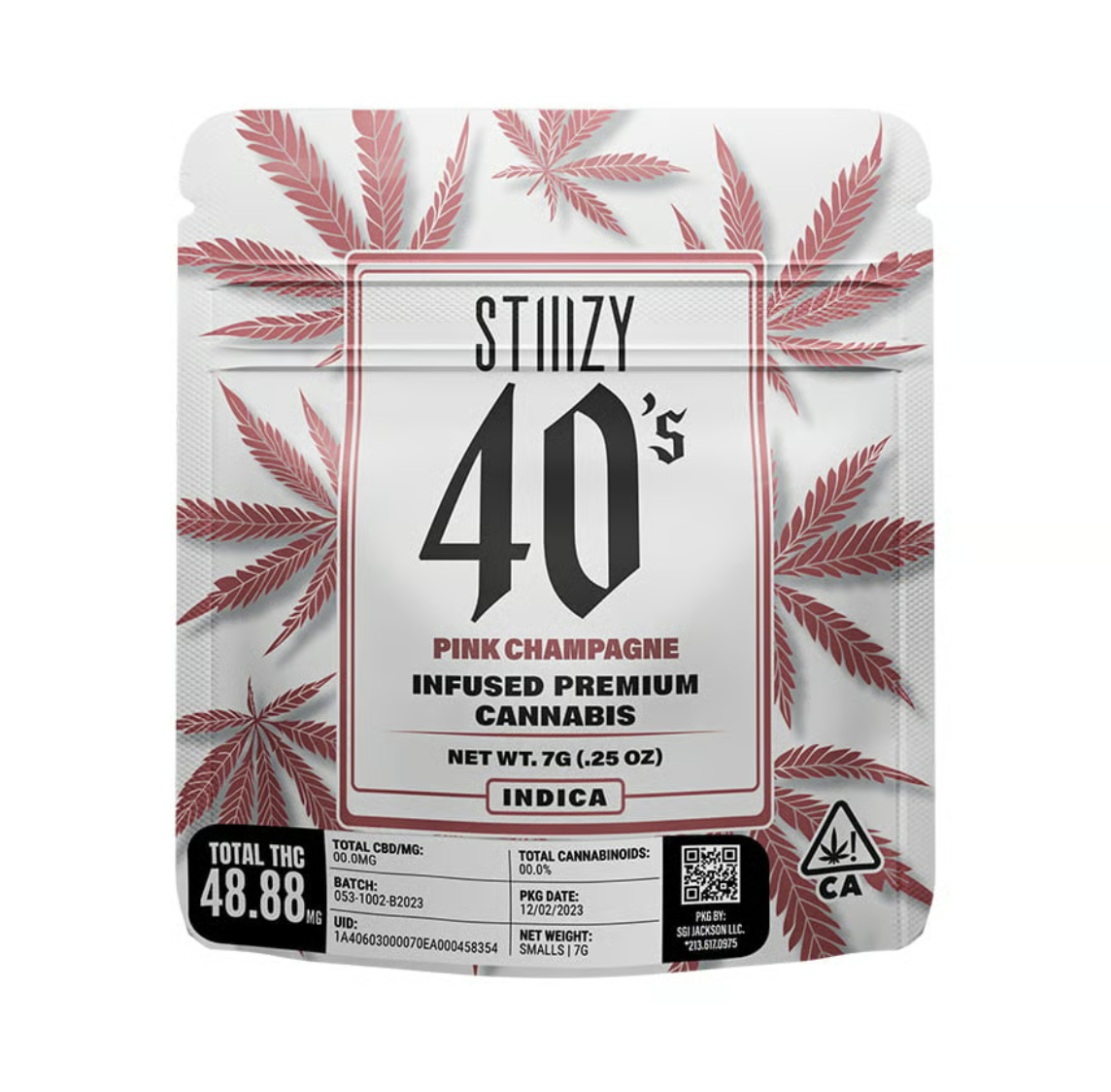 7g Stiiizy 40's Infused Flower Smalls - Pink Champagne 40