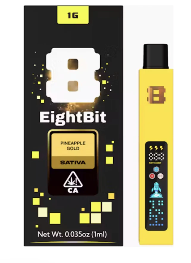 EIGHTBIT - 1g EightBit AIO Live Rosin Infused - Pineapple Gold 80% Main Image