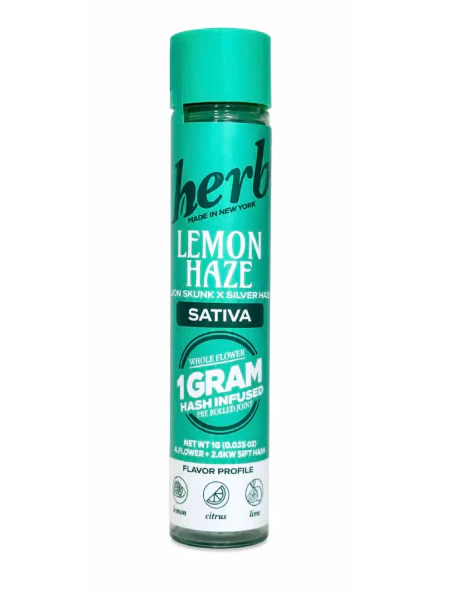 Herb - Herb | Lemon Haze | Premium Indoor | Hash Infused | Preroll | 1g | Sativa Main Image