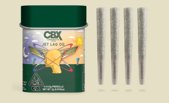 CBX: Cannabiotix - CBX - Preroll - Jet Lag OG - 2g - 4 Pack Main Image
