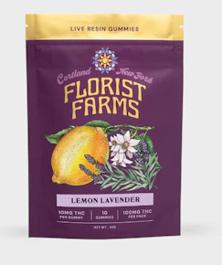 Florist Farms | Edibles | Live Resin Gummies | Lemon Lavender| 10mg x 10pk | 100mg | 