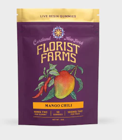 Florist Farms | Edibles | Live Resin Gummies | Mango Chili | 10mg x 10pk | 100mg | 