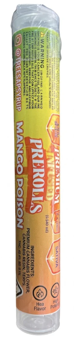 Treesap - OK - Treesap - Infused Preroll - Mango Poison - Preroll - 2.4G Main Image