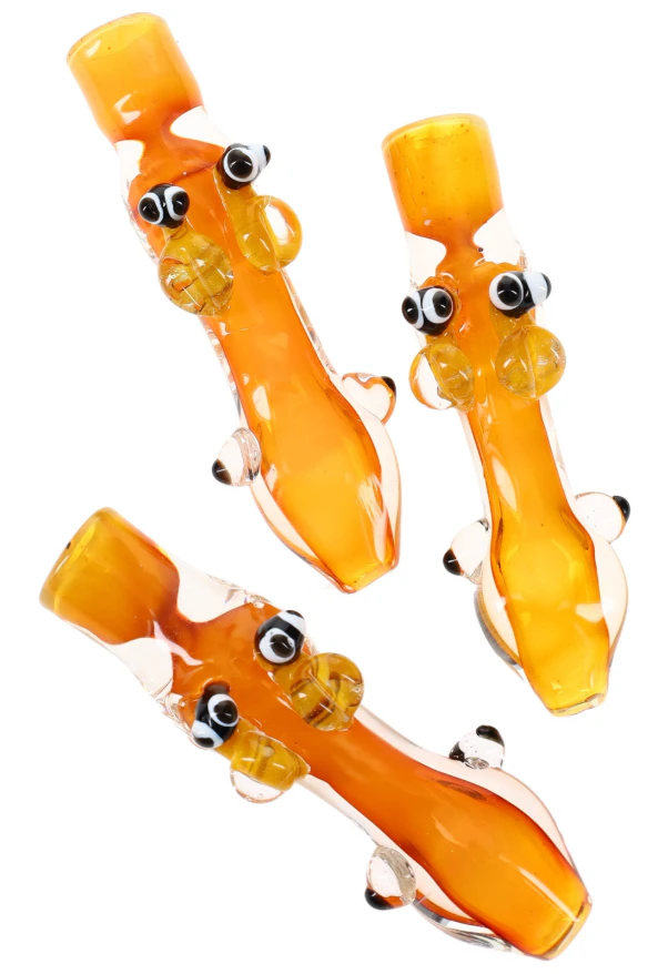 OHANA CANNABIS CO. - 4" Gold Fumed Glass Bee Chillum Main Image