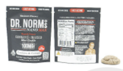 DR. NORM'S - [Dr. Norm's] Cookie - 100mg - Cookies n Cream MAX NANO