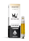 [West Coast Cure] Cartridge Live Resin - 1g - Cream Puff