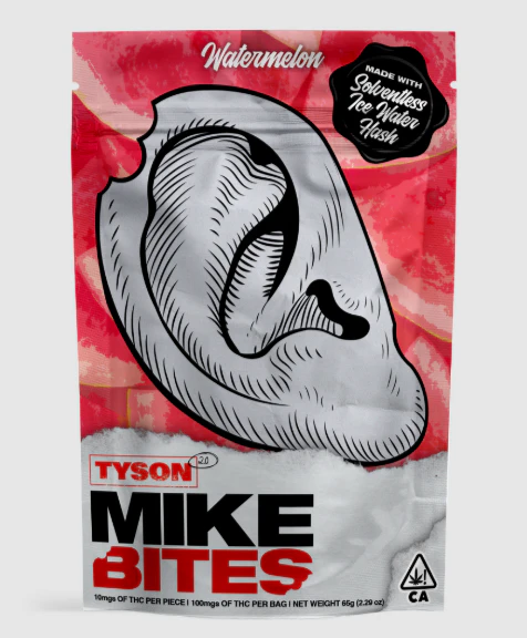 Tyson - Tyson 2.0 — Mike Bites Solventless Gummies - Watermelon (100mg) Main Image