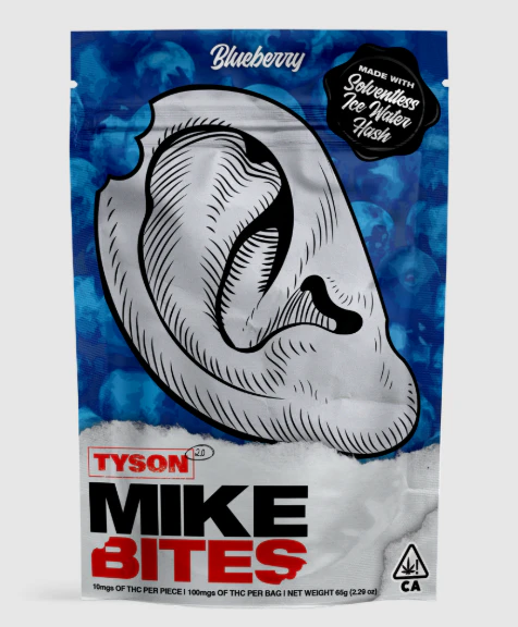 Tyson - Tyson 2.0 — Mike Bites Solventless Gummies - Blueberry (100mg) Main Image