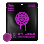 [Kanha] Solventless Rosin Vegan Gummies - 100mg - Sour Berry Bliss (I)