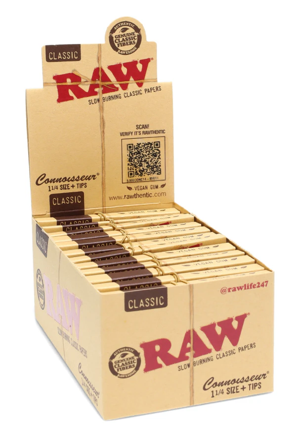 OHANA CANNABIS CO. - [RAW] Rolling Papers - 1 1/4 - Connoisseur+Tips Main Image