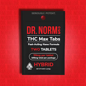 DR. NORM'S - [Dr. Norms] THC MAX Tablets Tablets - 100mg - 2ct (H)
