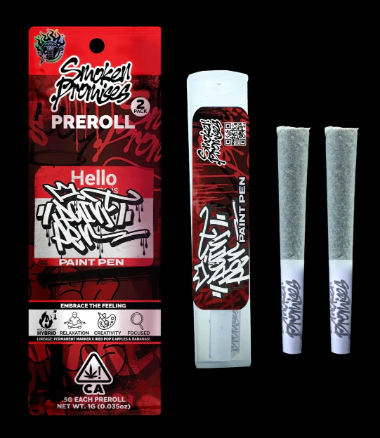 Smoken Promises - [Smoken Promises] Preroll 2 Pack - 1g - Paint Pen (H/I) Main Image