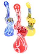 6" Sherlock Frit Glass Bubbler
