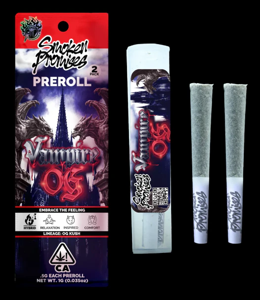 Smoken Promises - [Smoken Promises] Preroll 2 Pack - 1g - Vampire OG (H/I) Main Image