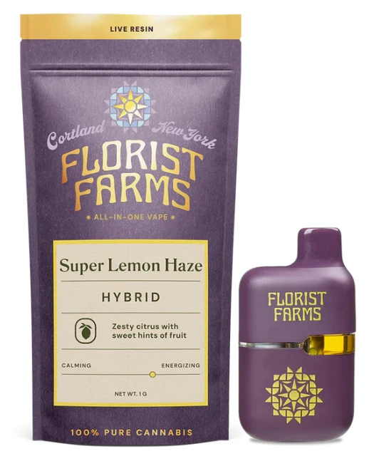 Florist Farms - B62 Florist Farms Super Lemon Haze Live Resin AIO 1g Main Image