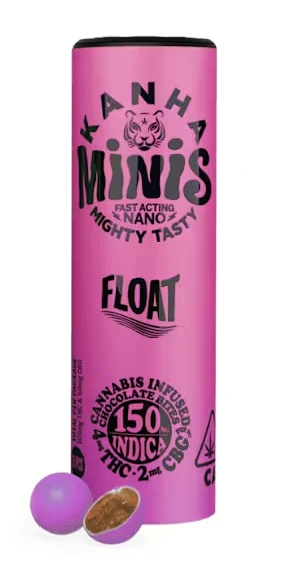 KANHA - KANHA | Float | Minis |2:1 THC:CBG NANO Indica 150mg (25 Units x 4mg THC : 2mg CBG) Chocolate Main Image