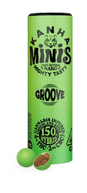 KANHA - KANHA |Groove | Minis - 2:1 THC:CBC NANO Hybrid 150mg (25 Units x 4mg THC : 2mg CBC) Chocolate Main Image