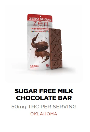 Zen Cannabis - Zen - Edible - Sugar Free - Milk Chocolate - 100mg Main Image