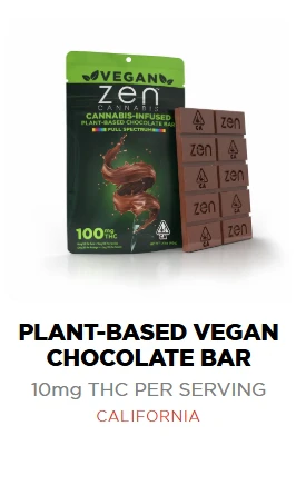 Zen Cannabis - Zen - Edible - Vegan Chocolate - 100mg Main Image
