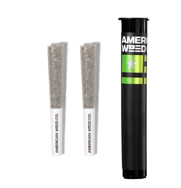 American Weed Co. - American Weed Co | Pineapple Express | Diamond Infused Indica Pre-Roll | 2-Pack 0.5g Main Image