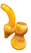 4.5" Frit Water Pipe With Deep Fumigated Bubbler