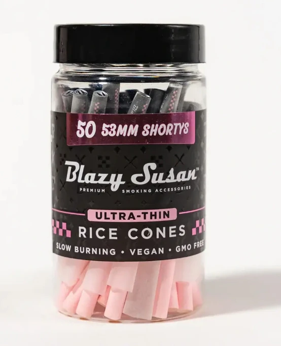 Blazy Susan -  Blazy Susan Ultra-thin Rice Cones- Shorty Sized Pre-Rolled 53mm (50 Count)  Main Image