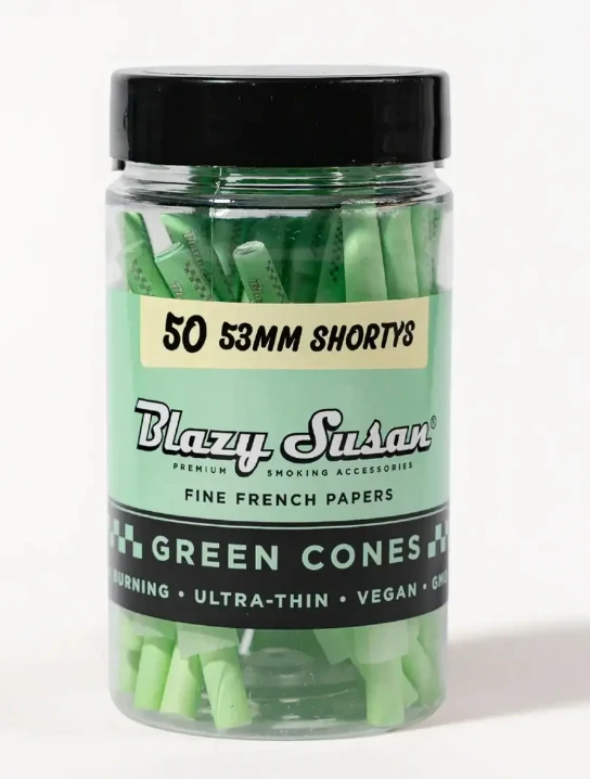 Blazy Susan - Blazy Susan Green Cones- Shorty Sized Pre-Rolled 53mm (50 Count)  Main Image