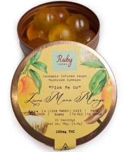 Ruby Farms - B19 Ruby Farms Lion Mane Mango "Pick Me up" Gummies 20pk