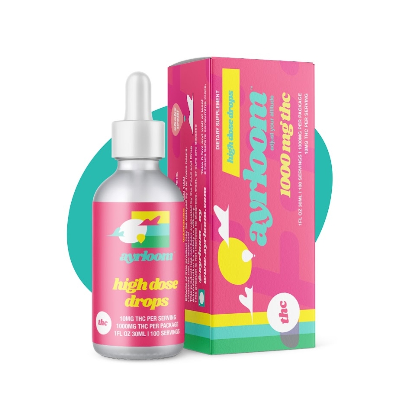 High Dose THC Drops - 1000mg Tincture