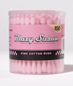 BLAZY SUSAN PINK COTTON BUD SWABS - 100 CT