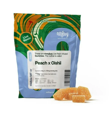 MFNY - PEACH x OISHII LIVE RESIN GUMMIES - MFNY - 100mg Main Image