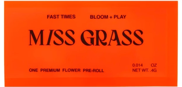 Miss Grass - i13 Miss Grass Sparks Fast Times Pre Roll .4g