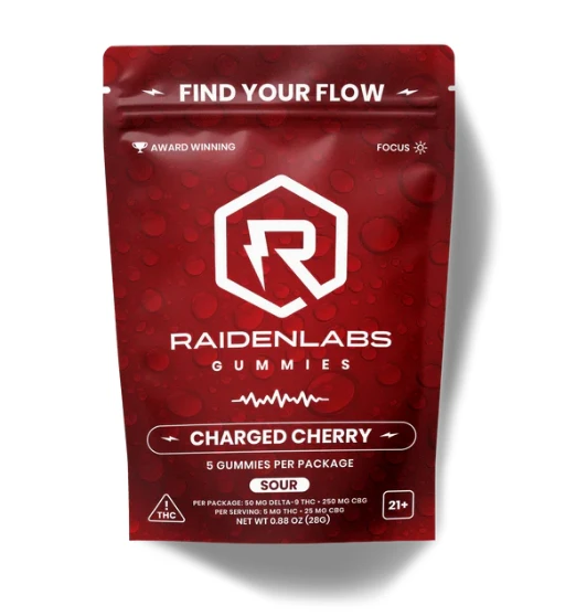 Raiden Labs - Raiden Labs- Charged Cherry 'sour' (50mg/250mg) Main Image