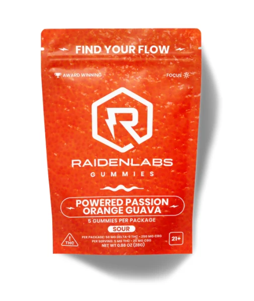Raiden Labs - Raiden Labs- Powered Passion Orange Guava 'sour' (50mg/250mg) Main Image