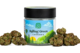 A63 Rolling Green Purple Cream Flower 3.5g