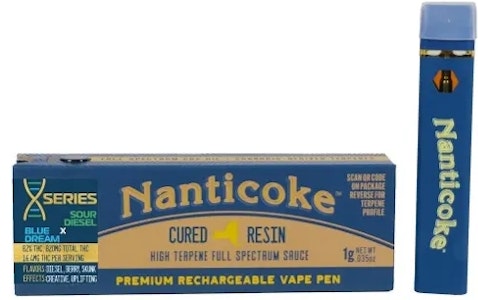 Nanticoke - A42 Nanticoke Blue Dream X Sour Diesel Cured Resin AIO Vape 1g