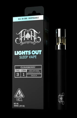 Heavy Hitters - Cloudberry -Indica- 69% THC | Lights Out AIO 0.5g (Vaporizer) | Heavy Hitters -yyy5 back