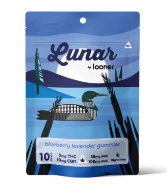 Looner - Looner Lunar Blueberry Lavender Gummies 5mg THC 10mg CBN Main Image