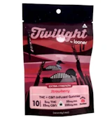 Looner Twilight Strawberry Gummies 5mg THC 25MG CBN