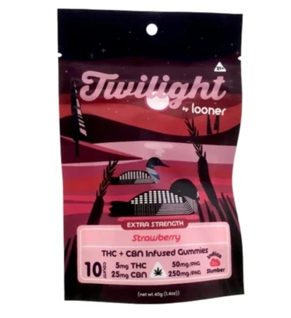 Looner - Looner Twilight Strawberry Gummies 5mg THC 25MG CBN Main Image