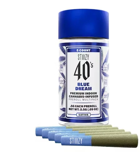 STIIIZY - STIIIZY |Blue Dream | Infused 40's Preroll 5pk - 2.5g Main Image
