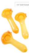 J1 4.5" Gold Fumed Glass Pipe