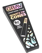 J5 GRAV 70mm Quartz Tip Cones 6pk