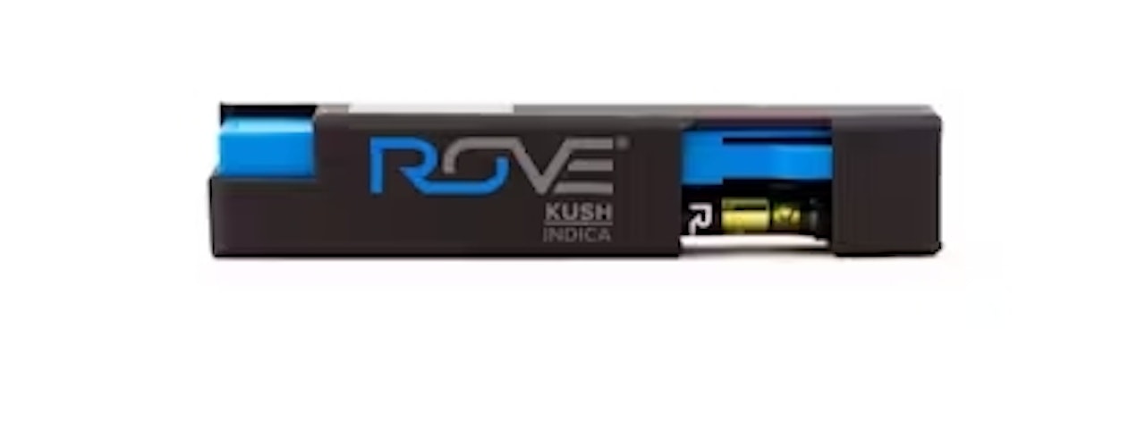 ROVE - Kush -Indica- 83.50% THC | All-In-One (Vaporizer) Vape Cartridge .35g | Rove      - g10 front