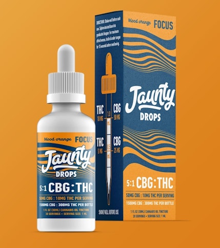 Jaunty - Blood Orange FOCUS -Sativa- 1800mg TAC 5:1 1500CBG:300THC ratio (Tincture) THC | Jaunty    -ee12 Middle