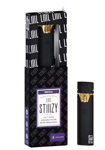 STIIIZY - White Raspberry -Indica- Disposable Vape LIIIL .5G THC PEN (Vape Cartridge)      -ll1 back
