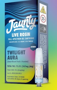 Jaunty - C25 Jaunty Twilight Aura Live Rosin 510 Cart .5g